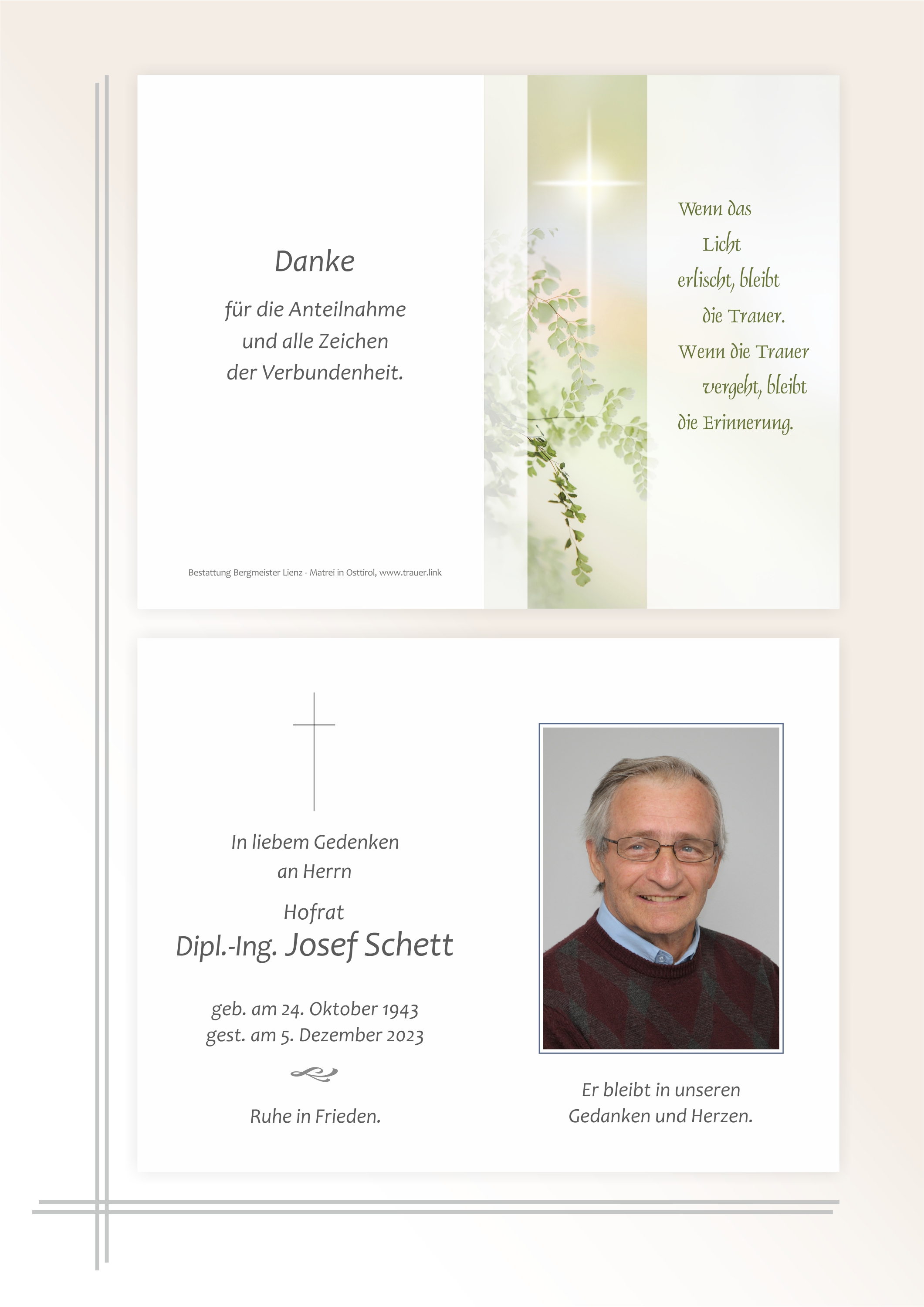 Dipl.-Ing. Josef Schett