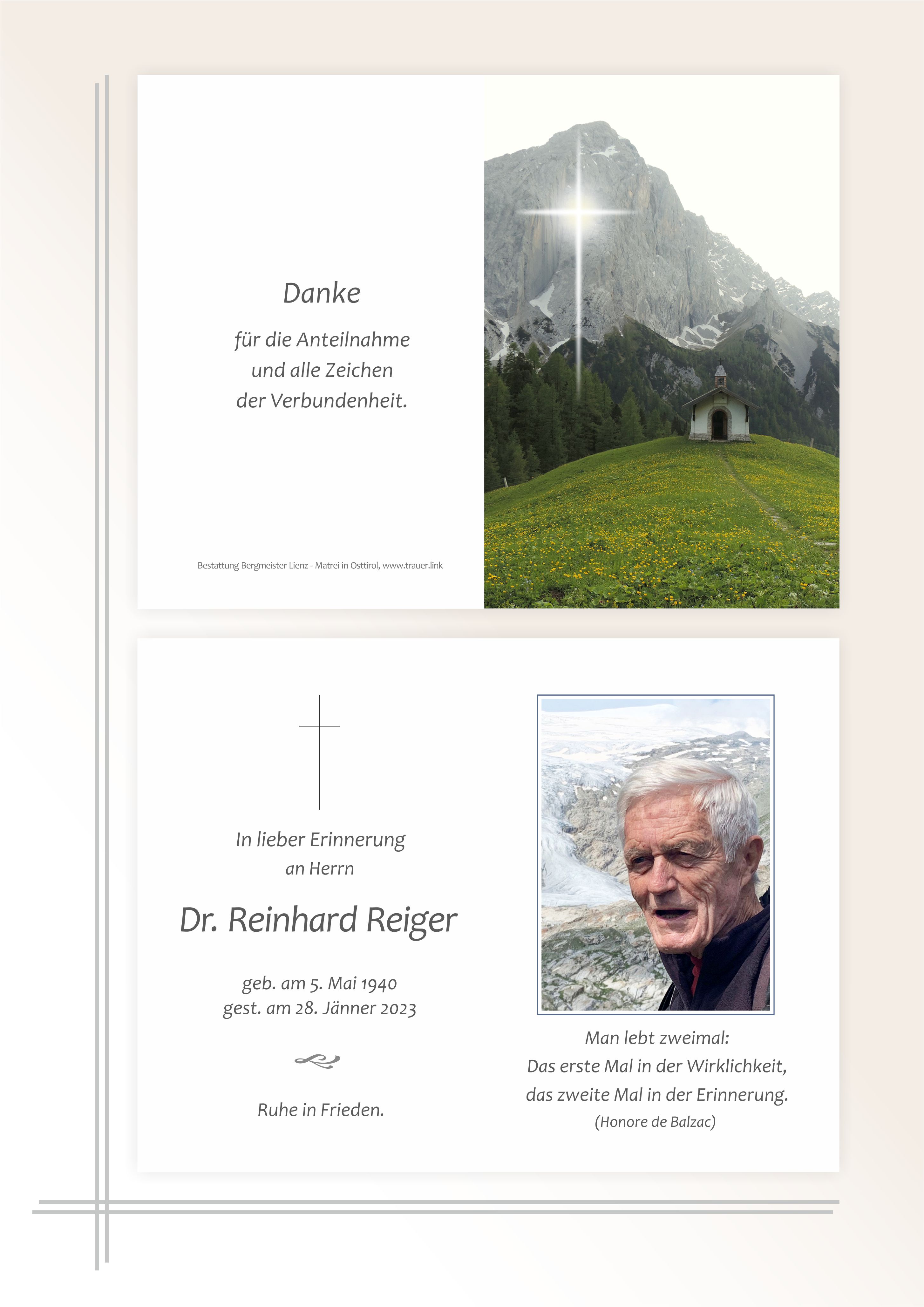 Dr. Reinhard Reiger