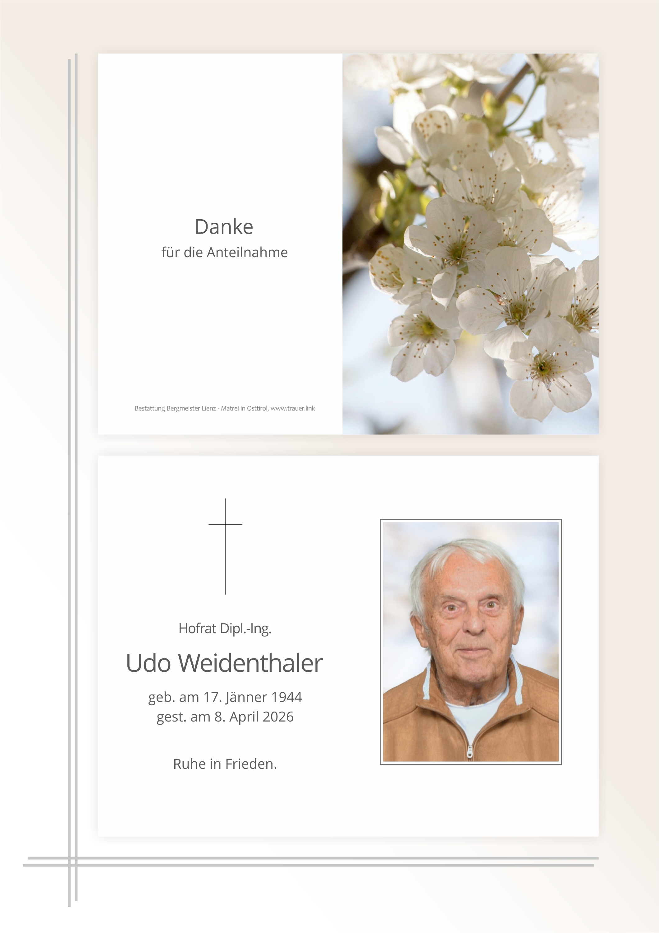 Hofrat Dipl.-Ing. Udo Weidenthaler