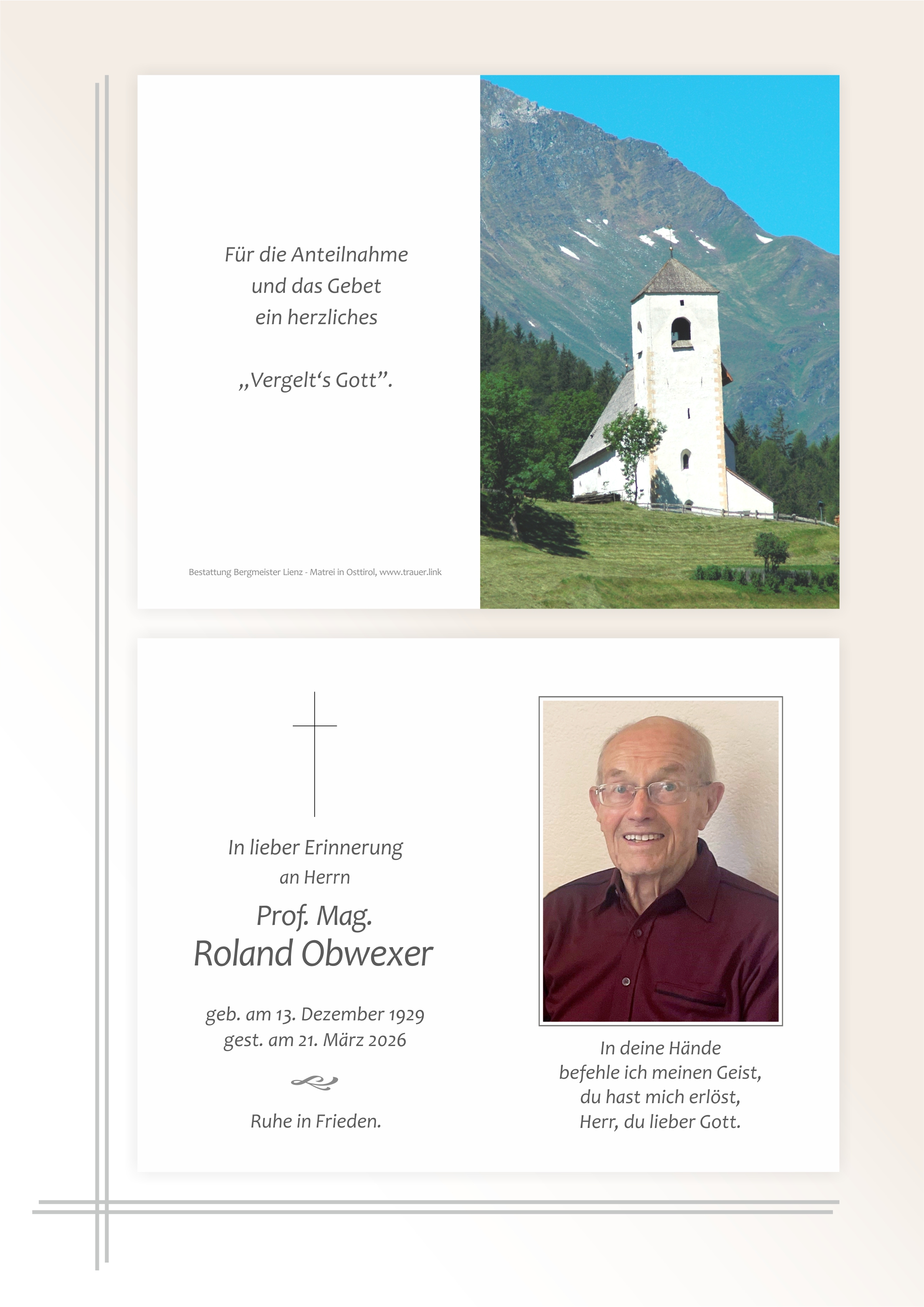 Prof. Mag. Roland Obwexer