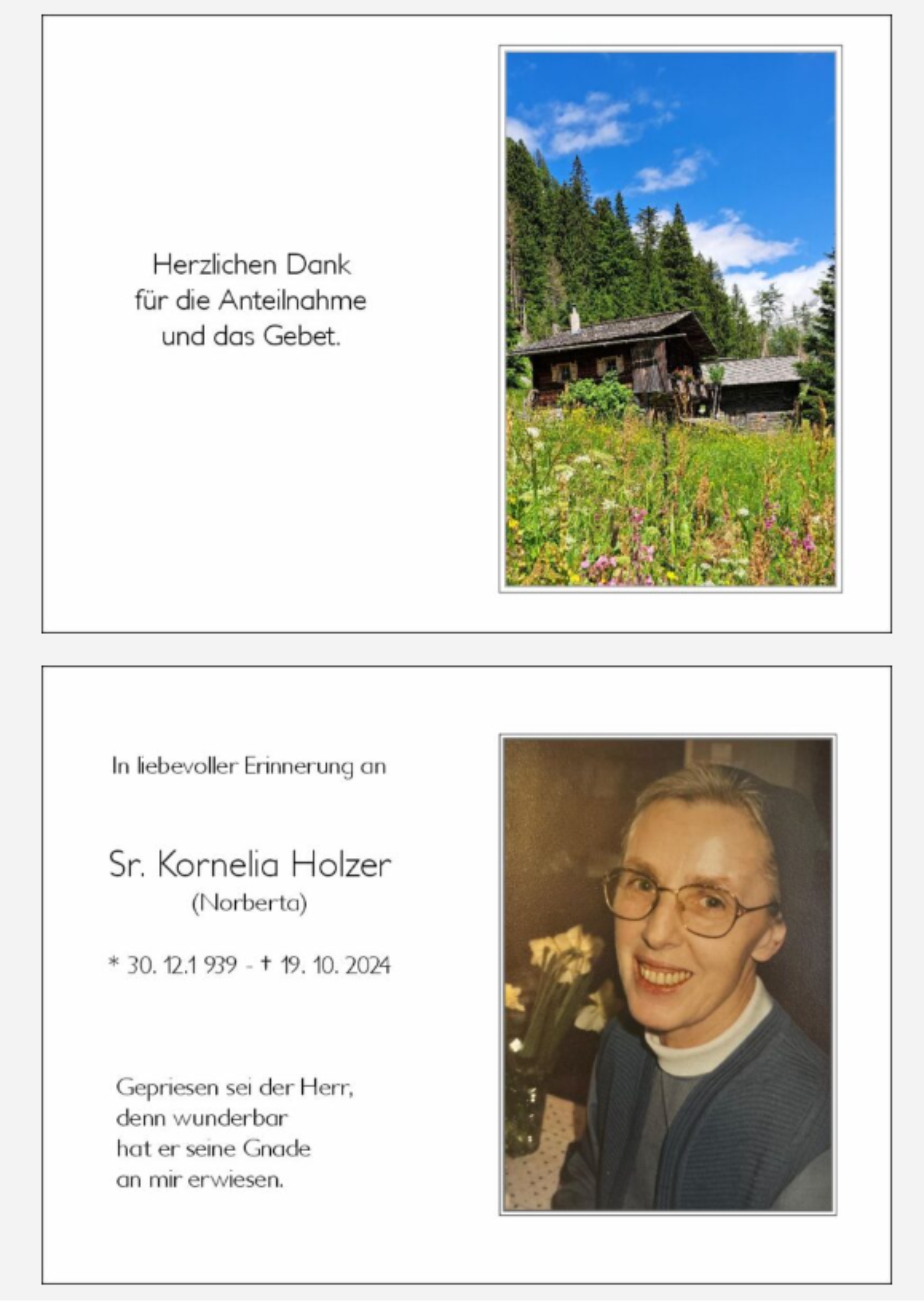 Sr. Kornelia (Norberta) Holzer