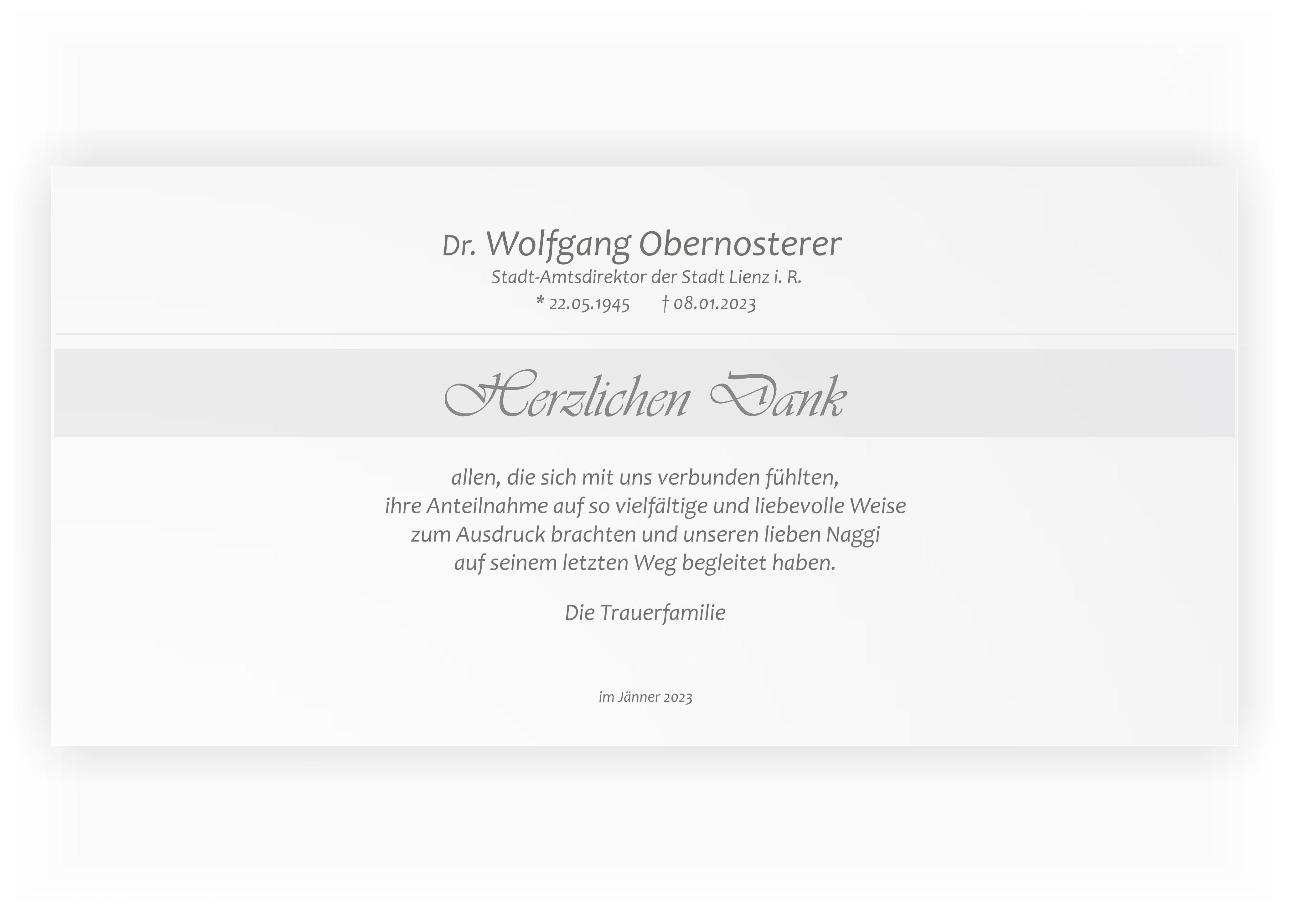 Dr. Wolfgang Obernosterer