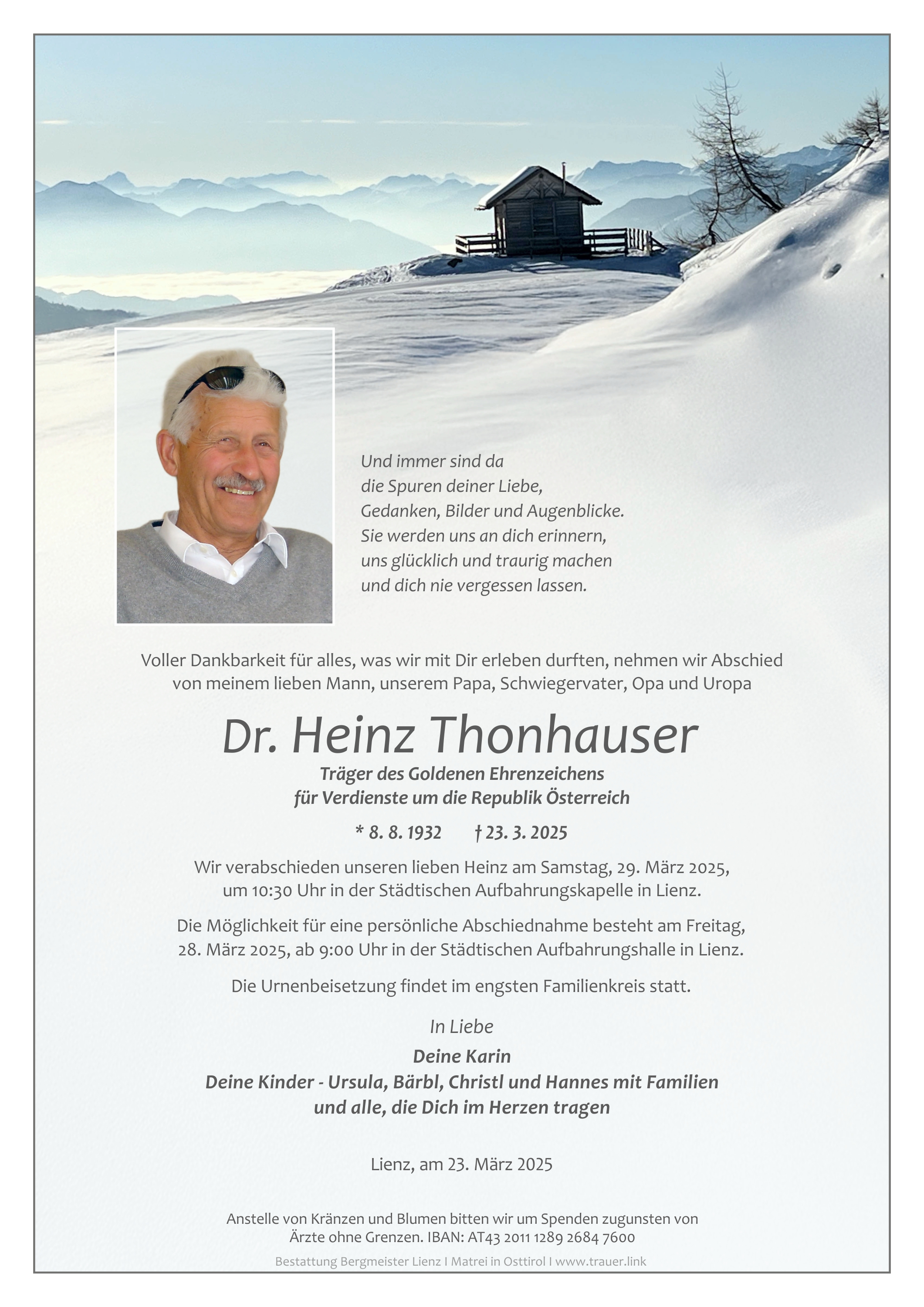 Dr. Heinz Thonhauser