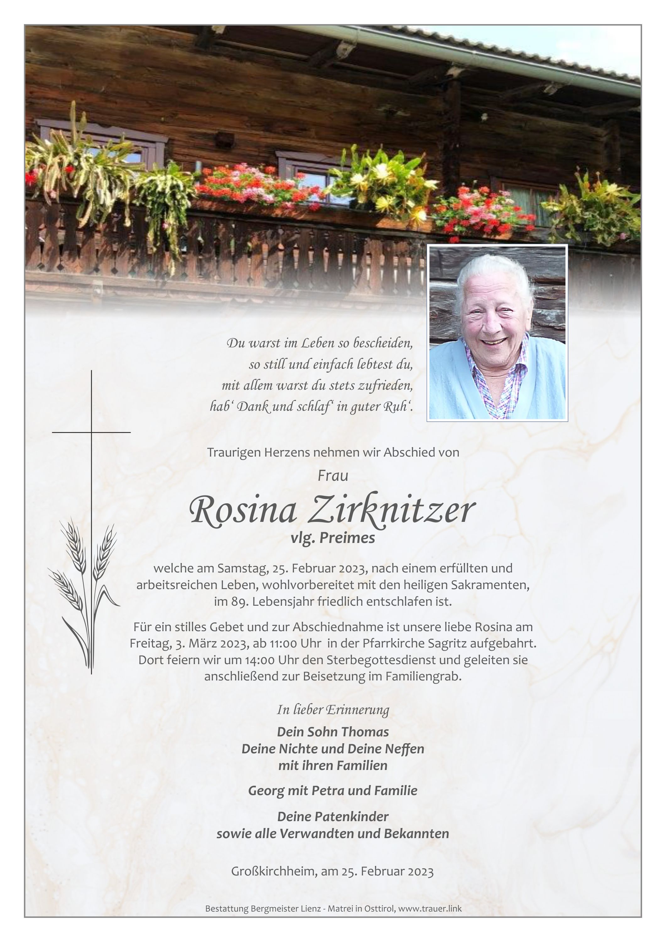 Rosina Zirknitzer